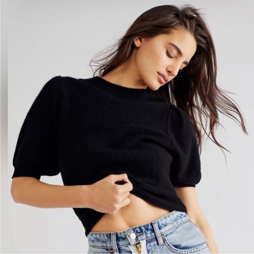 Free People Staycation Cashmere Sweater In Black Size XS